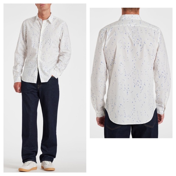 New! PAUL SMITH Key & Lock Organic Cotton Tailored Shirt - Picture 4 of 12